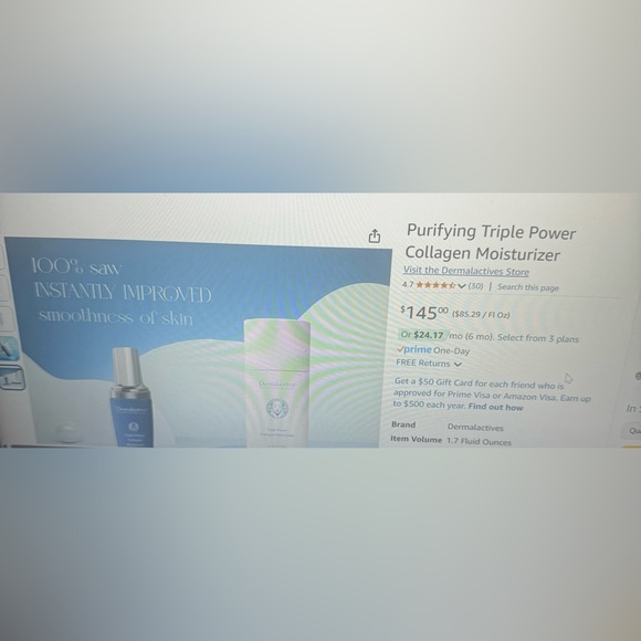 Dermalactives, NWT, sealed, new,‎ purifying triple power, collagen moisturizer - Picture 1 of 5